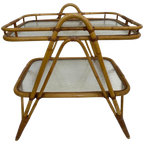 Vintage Rotan Tafel Bijzettafel Rohe Noordwolde Jaren 60 thumbnail 1