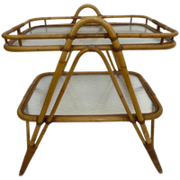 Vintage Rotan Tafel Bijzettafel Rohe Noordwolde Jaren 60