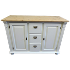 Prachtig Wit Landelijk Dressoir 135 Cm thumbnail 1