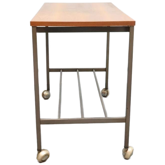 Vintage Sidetable Bijzettafel Op Wieltjes 1