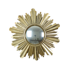 Gouden Zonnespiegel Sunburst Butler Convex Spiegel 37Cm thumbnail 1