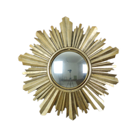 Gouden Zonnespiegel Sunburst Butler Convex Spiegel 37Cm