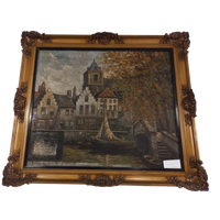 Nederlands Stadsaanzicht Johannes Karel Leurs (1865-1938)