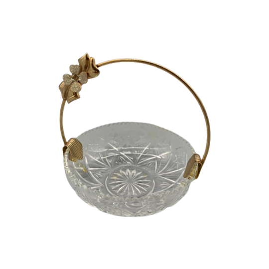 Vintage Mandje Bonbonschaaltje Persglas 1