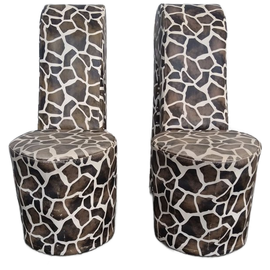 2x Pump Schoenstoel In Giraffe Print 1