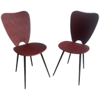 Pair Of Mid-century Red Dining Chairs thumbnail 1
