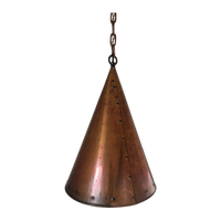 E.S. Horn Aalestrup Koperen Gehamerde Cone Lamp