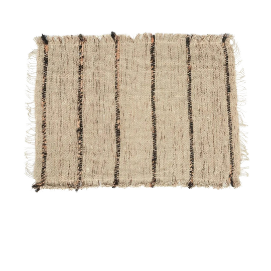 Bazar Bizar | De Oh My Gee Placemat - Beige Zwart - Set Van 4 1