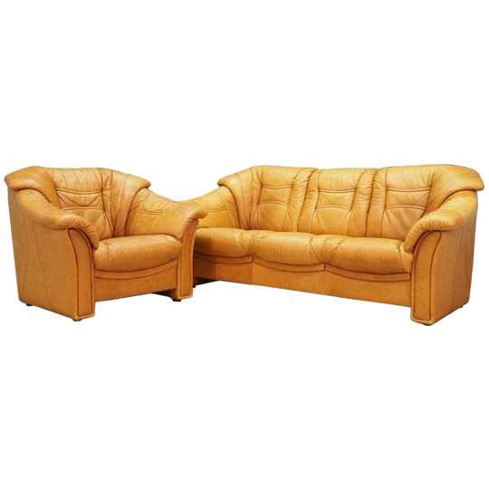 Cognac Living Room Set, Danish Design, 1970s, Manufacturer: Skalma Møbelfabrik 1