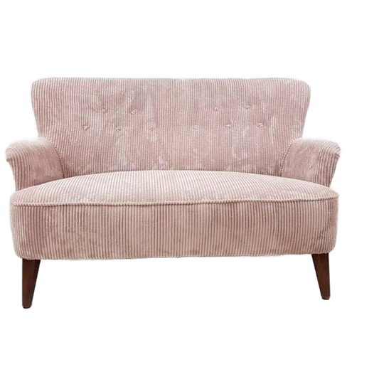 Vintage Bankje Roze Rib Artifort Theo Ruth Bank Nieuwe Stof 1