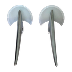 2 X Wall Sconces By Joan Auge For Taller Uno / Model Alien / Polished Cast Aluminum thumbnail 1