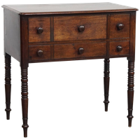 Prachtige Antieke Engelse Lowboy/ Side Table Uit Vroeg 19e Eeuw