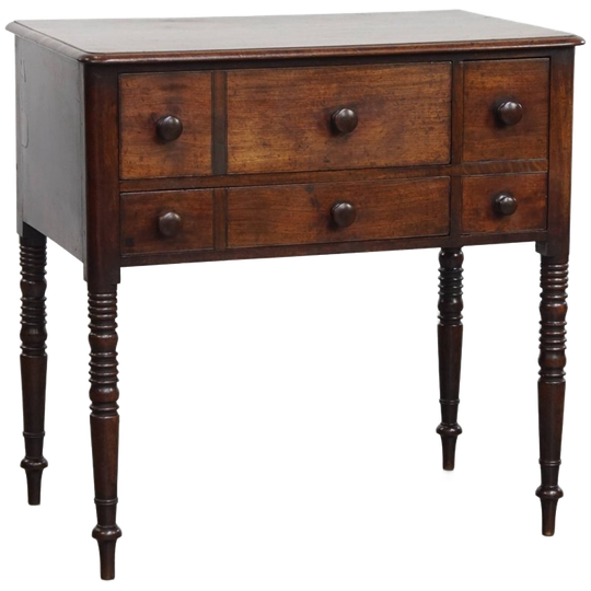 Prachtige Antieke Engelse Lowboy/ Side Table Uit Vroeg 19e Eeuw 1