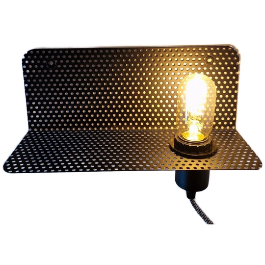 Metalen Wandplank Wandlamp Vintage Stijl 1