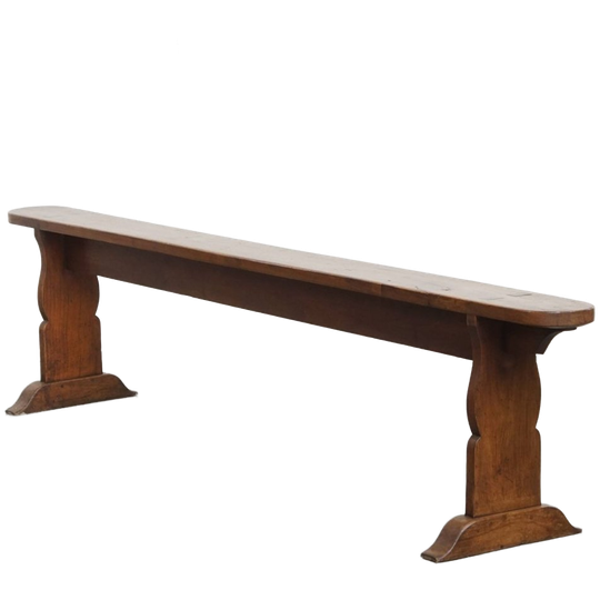 Stijlvolle En Tijdloze Antieke Halbank/ Bank Voor Aan De Eettafel Met Een Mooi Patina 1