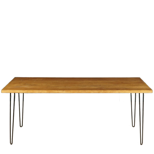 Vintage Eettafel – Massief Eiken – Hairpinpoten 1