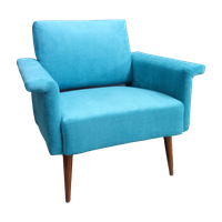 Blue Velvet Armchair 1960S