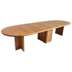 Vintage Danish Large Oval Extendable Dining Table Xl 1960s thumbnail 1