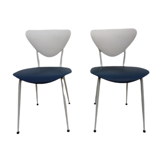 Jaren 50 Skai Stoelen, Set Van 2 1