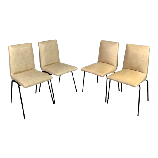 Set Van 4 Meurop Stoelen Door Pierre Guariche, Jaren 50 1