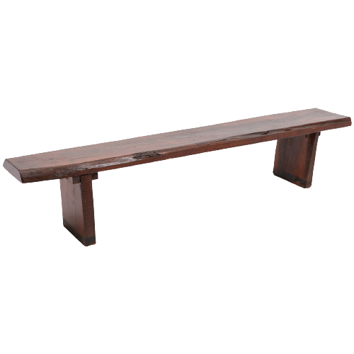 Varnished Solid Wood Bench, Mid-20Th Century