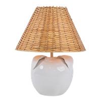 Vintage Appel Tafellamp Keramiek Wit Eclectic ‘70 Sculptuur