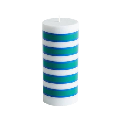 Hay Column Kaars S - Light Grey/Blue/Green - Tweedekans