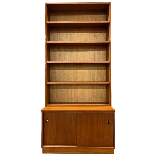Vintage Hoge Boekenkast / Etagere / Vitrine 1