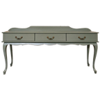 Queen Anne Vintage Dressoir In Groen/ Ladekast Met Drie Lades thumbnail 1
