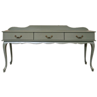Queen Anne Vintage Dressoir In Groen/ Ladekast Met Drie Lades