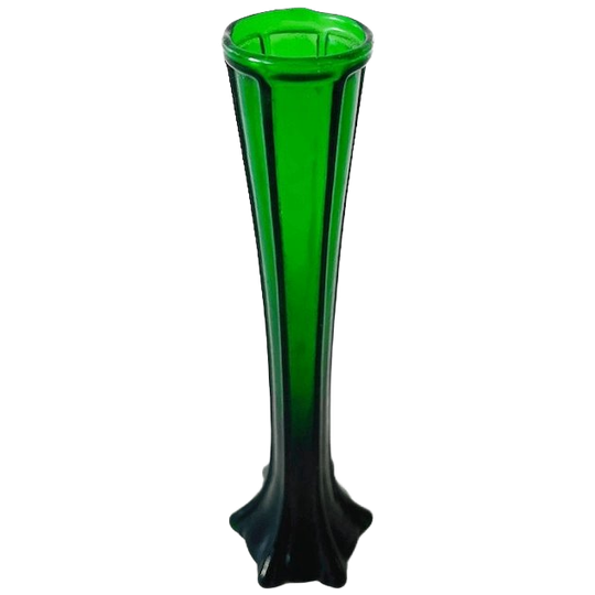Vintage Bud Vaas Groen Glas 1930’s 1