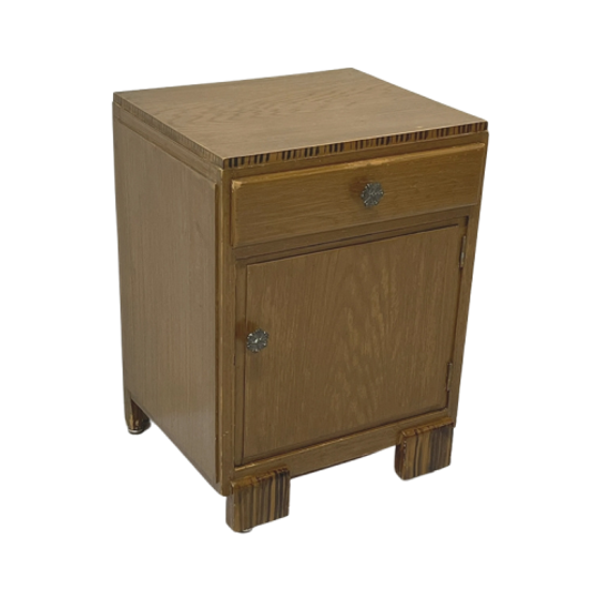 Art Deco Nachtkastje Vintage Opbergkastje 1