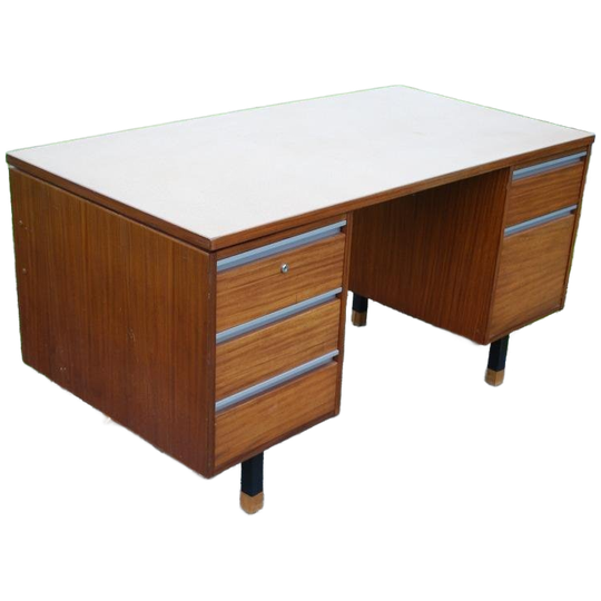 Vintage Houten Bureau Huizenga 1