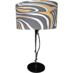 Table Lamp With Grey And Pink Shade thumbnail 1