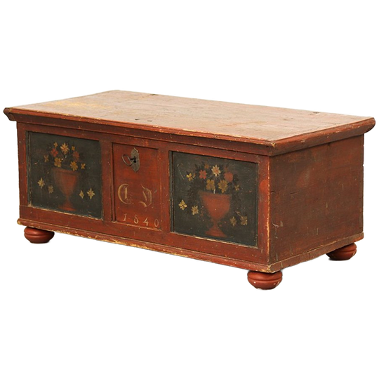 Antieke Beschilderde Bruidskist 1840 1
