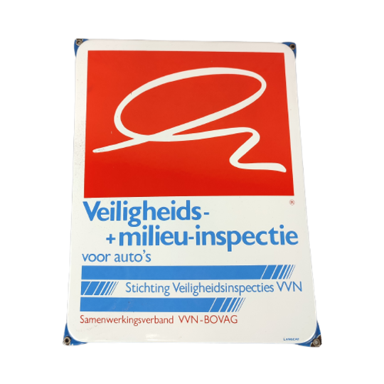 Emaille Bord Veiligheids & Milieu Inspectie 1