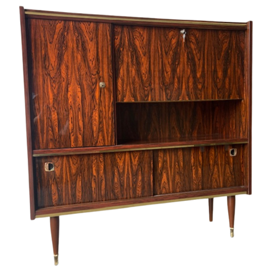 Retro Vintage Mid-century Dressoir,high-board,mid-board,barkast 1