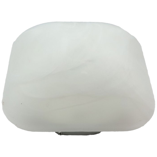 Vintage Melk Glazen Plafonniere Massive Vierkant, Jaren '70 1