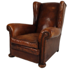 Engelse Leren Fauteuil – Hoge Kwaliteit & Uitstekend Comfort” thumbnail 1