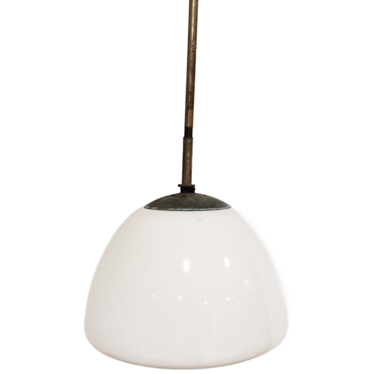 Antique Opaline Pendant Light, 1930s 1