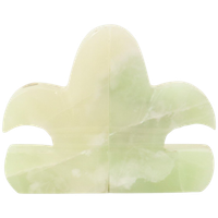 Groene Onyx Albast Natuursteen Boekensteunen Mid Century
