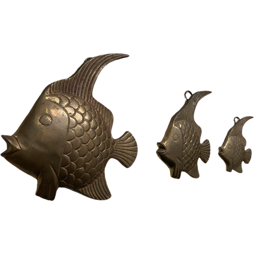 Brass Wall Fish Decorative Art 1960S