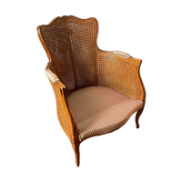 Vintage Franse Rotan Fauteuil, Jaren 60