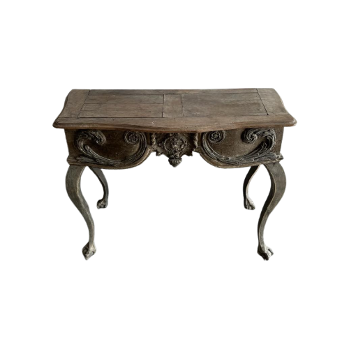 Neo Classical Antique Sculpted Console Table