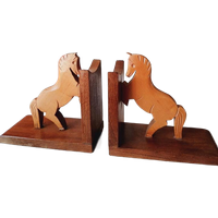 Boekensteunen Paard Set Hout