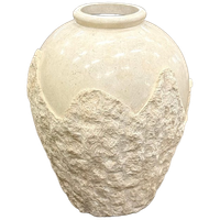 Grote Vintage Mactan Steen Tessellated Vloer Vaas