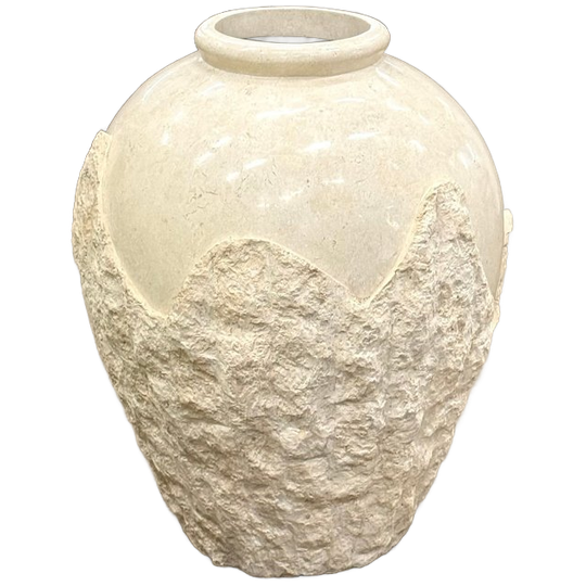 Grote Vintage Mactan Steen Tessellated Vloer Vaas 1