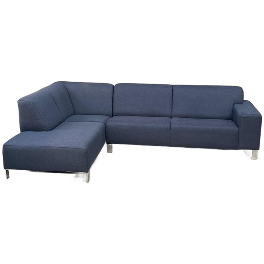 !!Actie! Professioneel Gereinigde Hoekbank Blauw 1