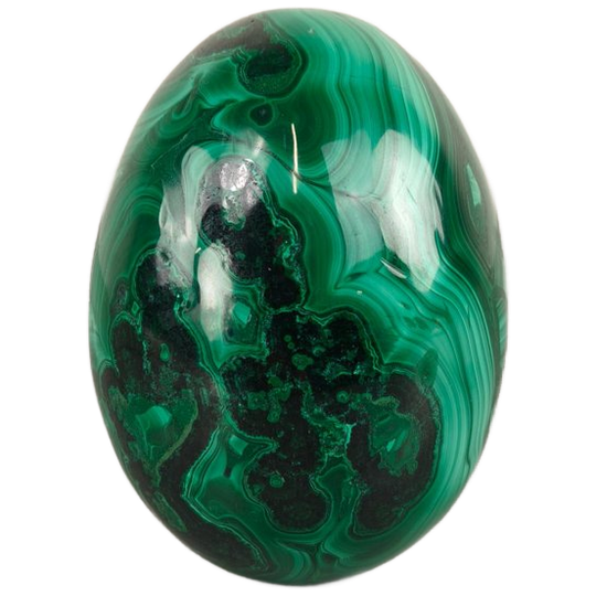 Groot Ei In Malachiet Steen 1