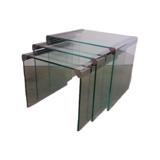 Set Van 3 Bijzettafels Vintage Design Gallotti & Radice, Italië Jaren 70 1